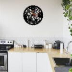 Random Flowers And Vines Birds Design Wall Clock